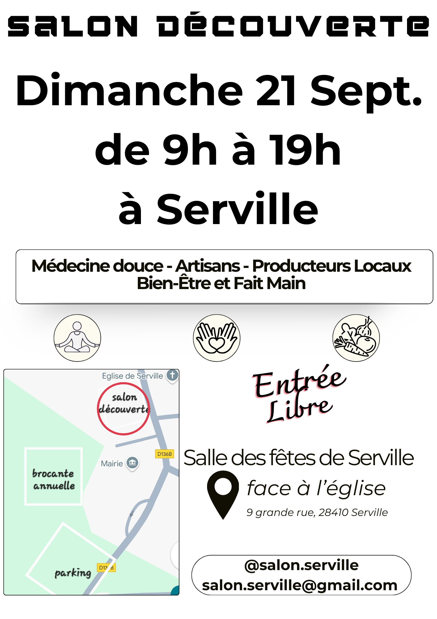 Salon Découverte à Serville (28) le dimanche 21 septembre